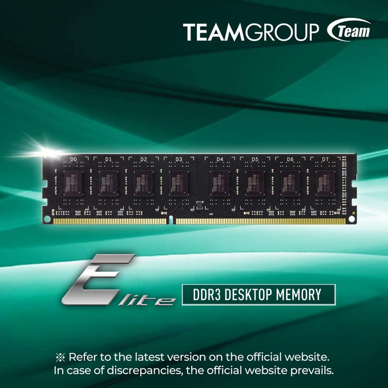 TEAMGROUP Elite DDR3 16GB Kit (2x8GB) 1600MHz (PC3-12800) CL11 Unbuffered Non-ECC 1.5V UDIMM 240 Pin PC Computer Desktop Memory Module Ram Upgrade - TED316G1600C11DC01 - Image 4